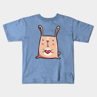 Bunny with Heart Kids T-Shirt